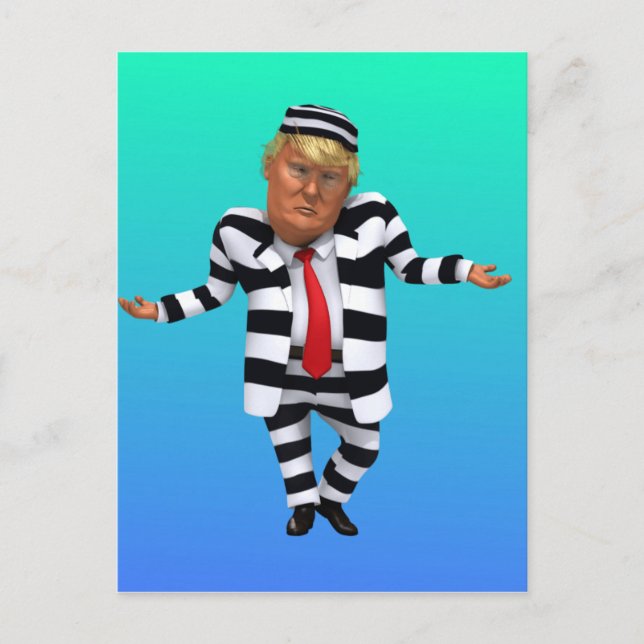 Trump im Gefängnis Wear Postkarte (Vorderseite)