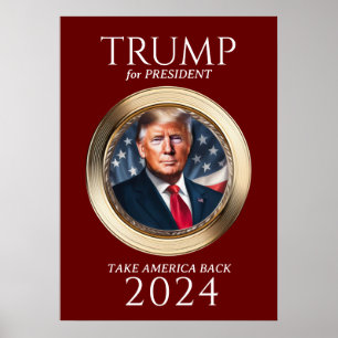 Trump im Jahr 2024: Die republikanische Kampagne R Poster