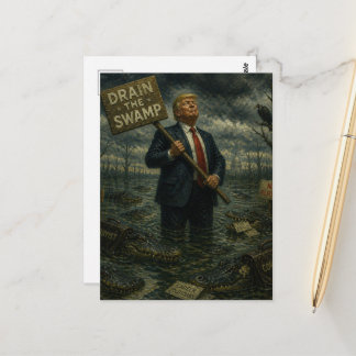 Trump im Sumpf Wildlife im Sumpf Postkarte