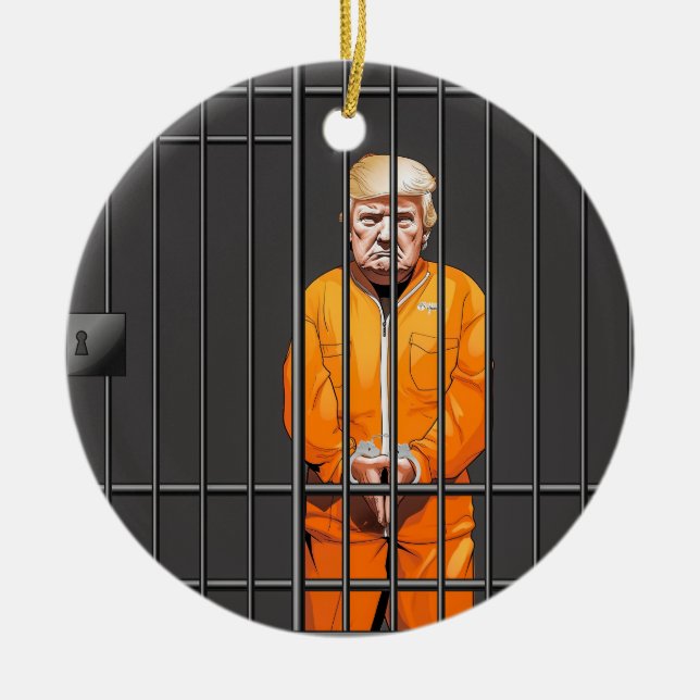 Trump in der Keramik im Gefängnis Circle Ornament (Vorne)