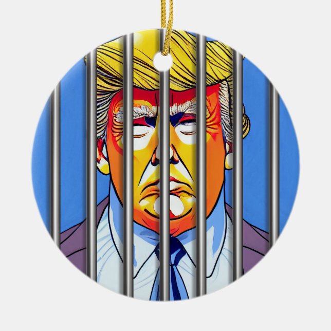 Trump in der Keramik im Gefängnis Circle Ornament (Vorne)