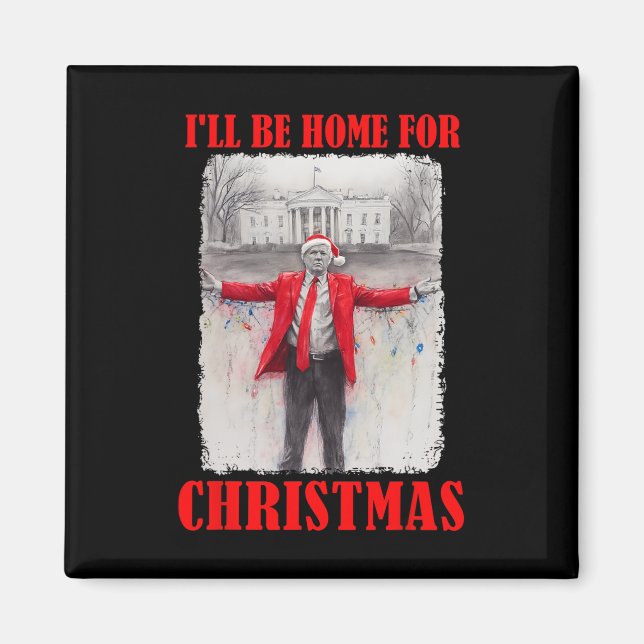 Trump in der Weihnachtsmannmütze werde ich für Wei Magnet (Vorne)
