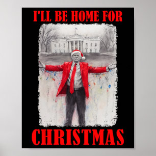 Trump in der Weihnachtsmannmütze werde ich für Wei Poster