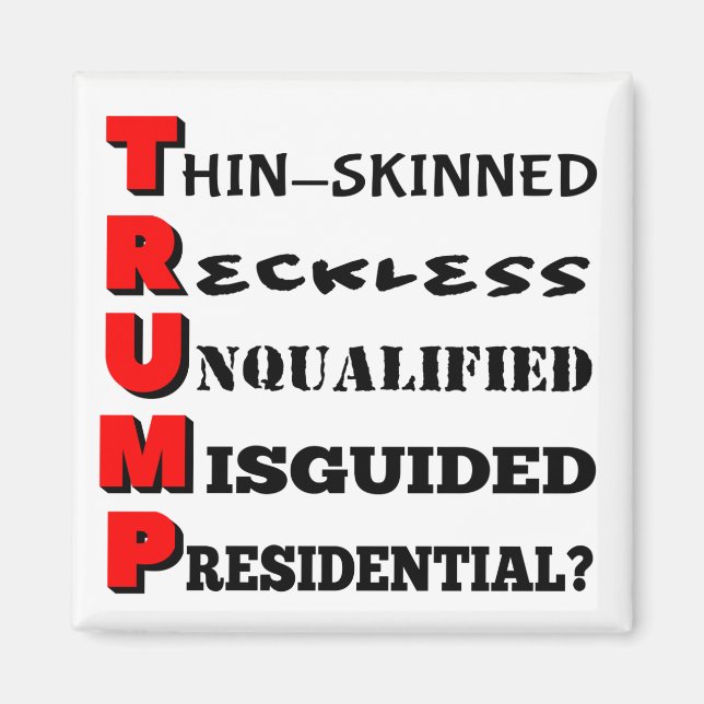 Trump in einem magischen weißen Magnet (Vorne)