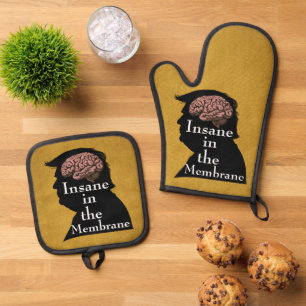 Trump/Insane Oven Mitt & Pot Holder Ofenhandschuh & Topflappen-Set