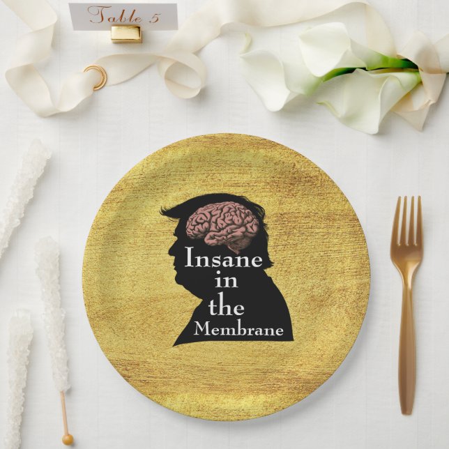 Trump/Insane-Papierplatte Pappteller (Hochzeit)