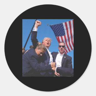 Trump-Instantenversuch Runder Aufkleber