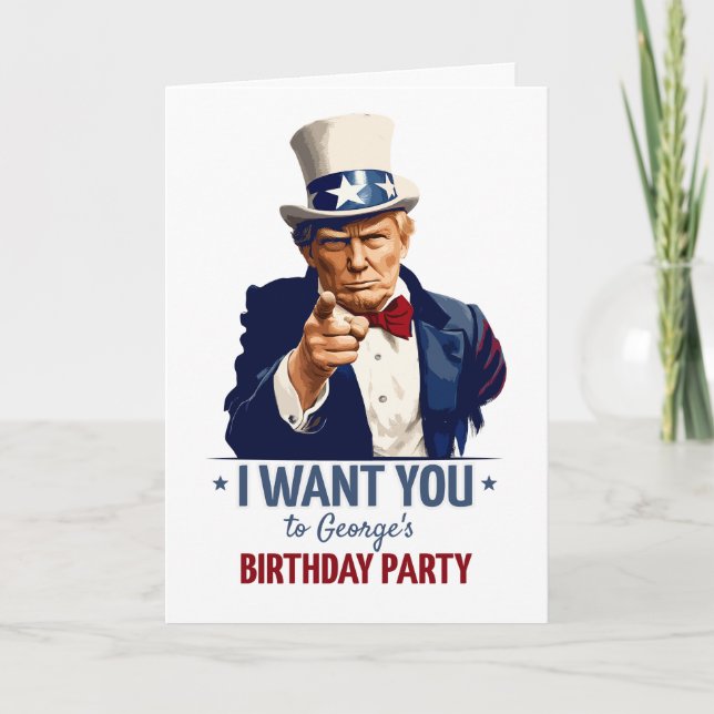 Trump - Invitation à l'anniversaire / Nom personna (Devant)