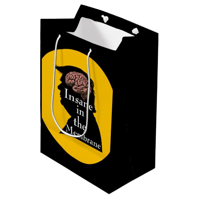 Trump/Iran-Geschenktasche Mittlere Geschenktüte (Vorderseite Schrägansicht)