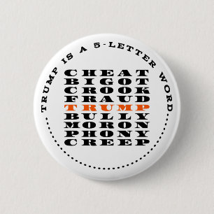 TRUMP IS A FIVE LETTER WORD BUTTON