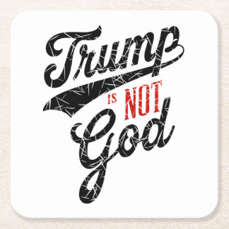 Trump is not God Rechteckiger Pappuntersetzer