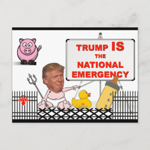 Trump ist der nationale Notstand / Anti Trump, Postkarte