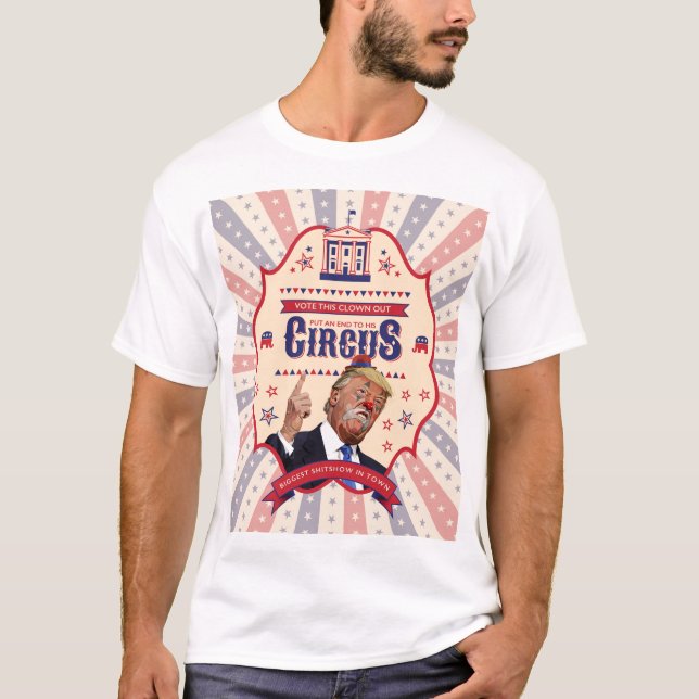 Trump ist ein Clown - Vintages Zirkusposter T-Shirt (Vorderseite)