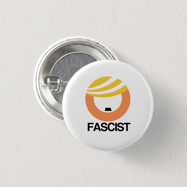 Trump ist ein Faschist Button (Vorne & Hinten)