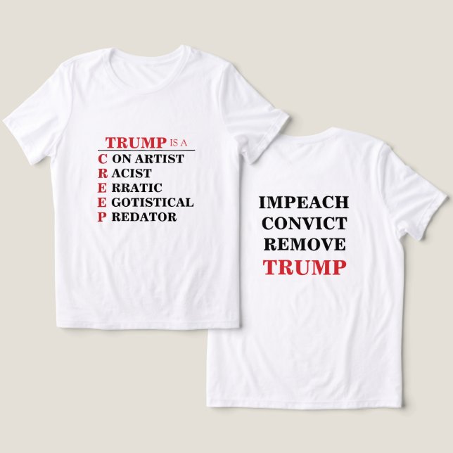 Trump ist ein kluger Predator Con Artist auf zwei  Tri-Blend Shirt (Design Vorderseite & Rückseite)