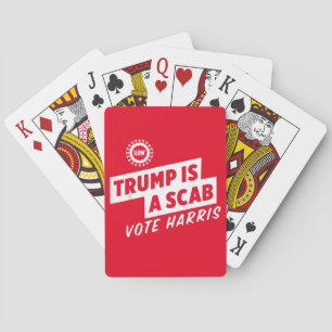 Trump ist ein Scab Vote Harris 2024-Präsident Spielkarten