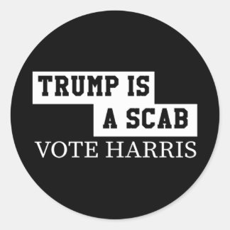 Trump ist ein Scab-Vote Harris Runder Aufkleber