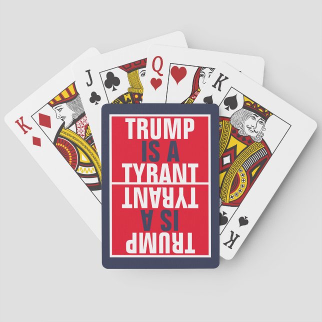 Trump ist ein Tyrannen-Spiegel-Image der GOP Spielkarten (Rückseite)