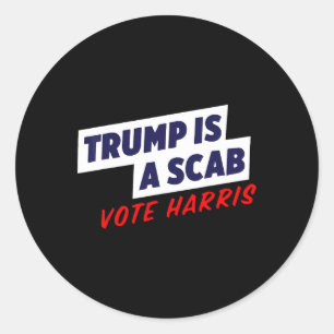 Trump ist ein Wahlgang - Abstimmung Harris 2024 1 Runder Aufkleber