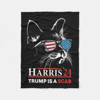 Trump ist eine Scab-Abstimmung Harris Vheimer Cat Fleecedecke
