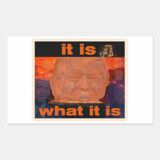 Trump ist es, was es ist rechteckiger aufkleber