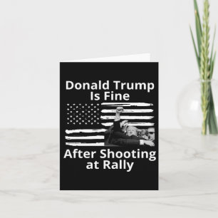 Trump ist gut, nachdem er auf die Kundgebung schie Karte