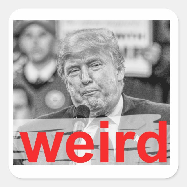 Trump ist komisch quadratischer aufkleber (Vorderseite)