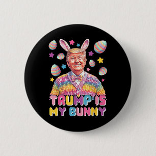 Trump ist mein Hase - Funny Trump Bunny Ohren Button