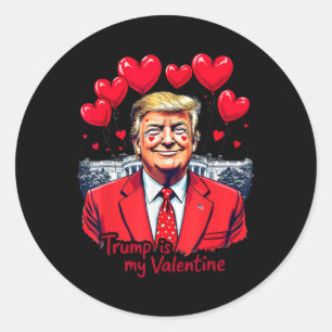 Trump ist mein Valentiner Funny Valentine Day Hear Runder Aufkleber