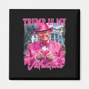 Trump ist mein Valentinsherz Lustig Rosa Trump Val Magnet