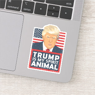 Trump ist meine Spirit Animal Funny Contour Cut Aufkleber