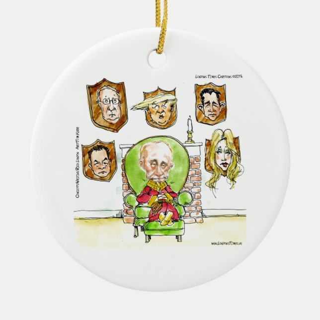 Trump ist Putin auf dem Ritz-Geschenk Keramik Ornament (Vorne)