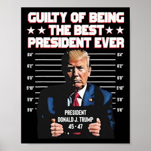 Trump ist schuldig, der beste Präsident aller Zeit Poster