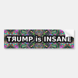 Trump ist verrückt autoaufkleber