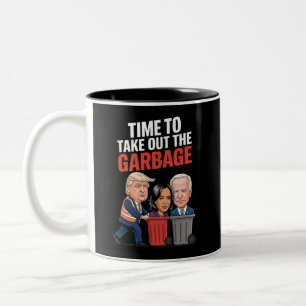 Trump ist Zeit, den Müll rauszubringen Zweifarbige Tasse