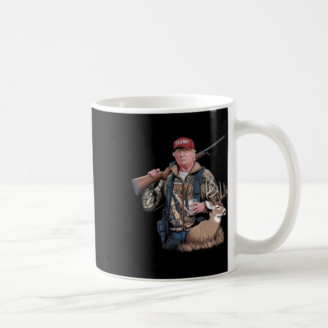 Trump Jagd auf Hirsch (vorne und hinten) macht Jag Kaffeetasse (Rechts)