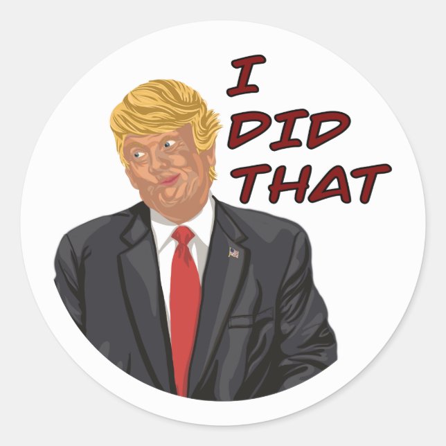 Trump J'Ai Fait Cette Feuille De Stickers Oeuf (Devant)