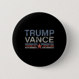 Trump Jd Vance 2024 Retro Stripe Trump Vance 2024 Button