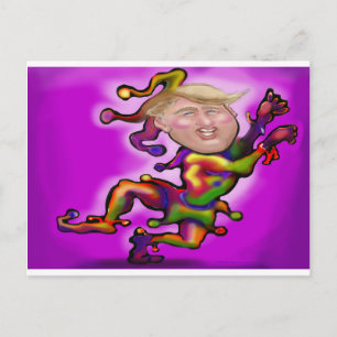 Trump Jester Postkarte