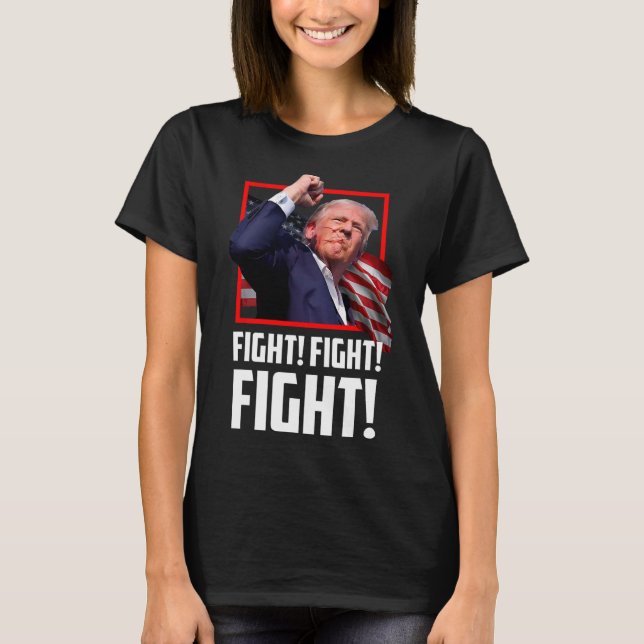 Trump kämpft gegen Kämpfer Unterstützer Amerikaner T-Shirt (Vorderseite)