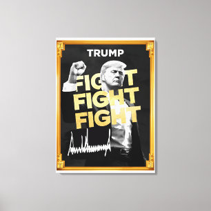 Trump kämpft gegen Leinwand - Inspirierend Kunst f