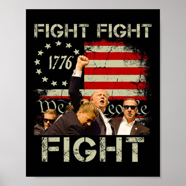 Trump kämpft gegen Trump-Signale der Amerikaner Poster (Vorne)