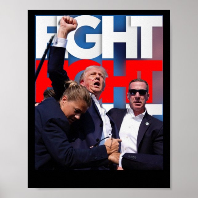 Trump kämpft untauglich für Amerika 1 Poster (Vorne)