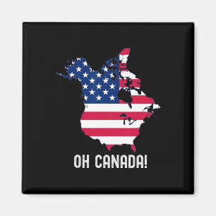 Trump Kanada USA 51. Staat Karte Amerikanische Fla Magnet