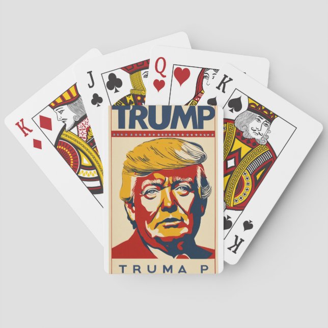 Trump-Kartendecke des Präsidenten: Sammelspielen Spielkarten (Rückseite)