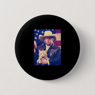 Trump-Katze-Shirt Lustiges Cowboy-Donald-Trump-Ame Button