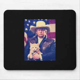 Trump-Katze-Shirt Lustiges Cowboy Donald Trump Ame Mousepad
