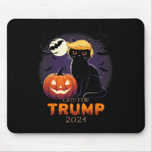 Trump Katzen Shirts Schwarze Katze Halloween Kostü Mousepad