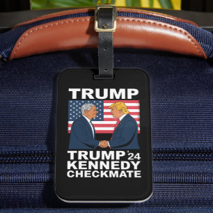 Trump Kennedy Checkmate 2024 Wahl Trump Kennedy Gepäckanhänger