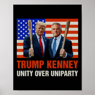 Trump Kennedy Einheit gegen Uniparty 2025 Lustige Poster